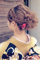編み込みヘアセット